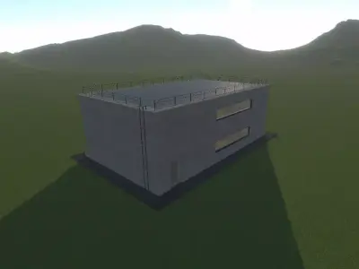 Military Control Building - Game Ready 3D Model PBR Low Poly Low-poly 3D model