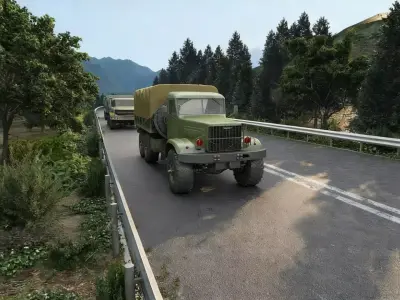 off-road truck Low-poly 3D model