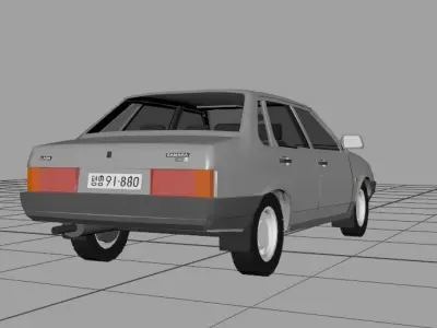VAZ 2109 LADA SAMARA Low-poly 3D model