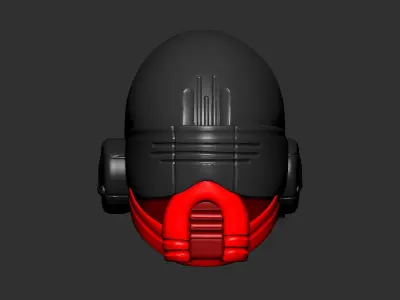 helmet high poly sculpt 3d printable ver 7 3D model 3D model