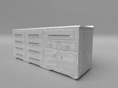 Wooden drawer Free 3D model buy
