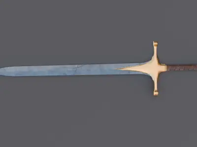 valkryss the blade of silent oaths Low-poly 3D model