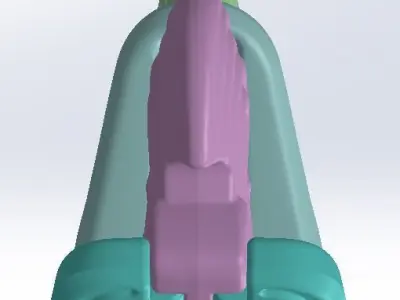 Rocking chicken assembly 3D model