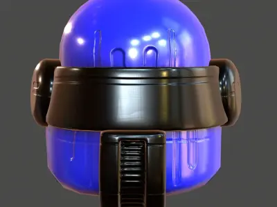 Gas mask helmet 3d model scifi Low-poly  Low-poly 3D model 563
