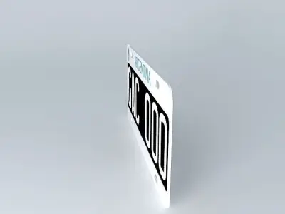 Patent Argentina License Plate Free 3D model