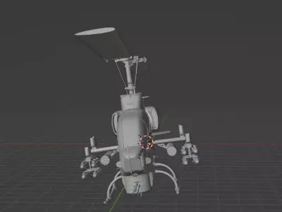 Bell AH-1 SuperCobra Printable Helicopter Model STL 3D print model