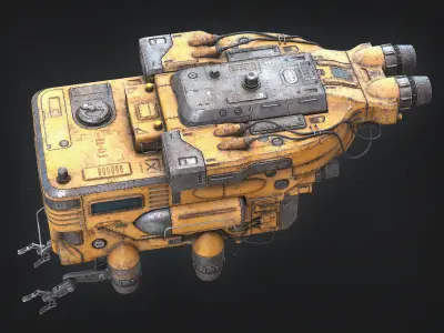 Old Junk Spaceship 3D model
