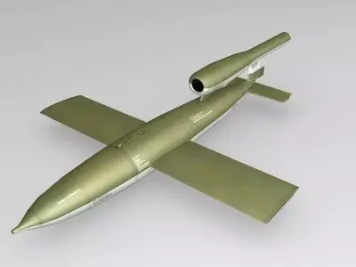 V1 Flying bomb Low-poly 3D model