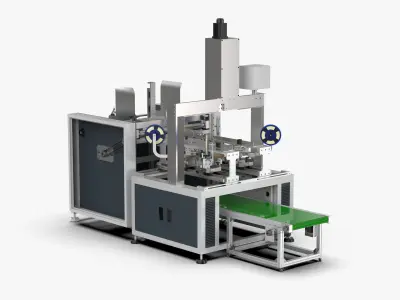 Automatic Gift Box Corner Sticking Machine 3D model