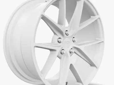 Niche Misano Wheel Satin Black 3D model
