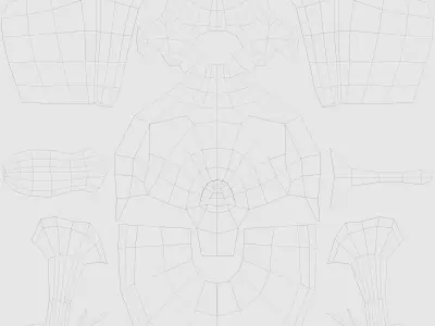 Turkey in low polygons Low-poly 3D model