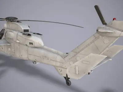  EC-665 Tiger HAD Blank Complex Animation Low-poly 3D model