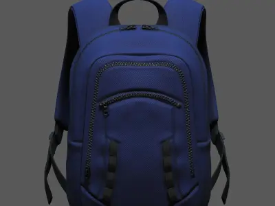 Backpack bag baggage Color 3d low poly Low-poly Low-poly 3D model