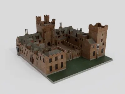 Oxburgh Hall Medieval Castle 3D model