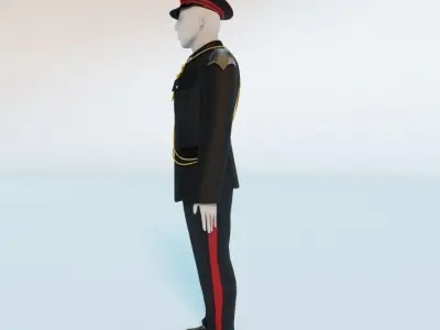 Gun Salute Manikin 3D model