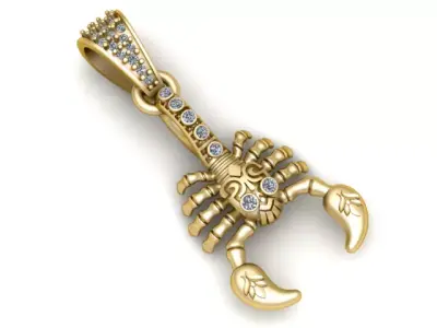 Pandinus Scorpion Pendant 3D Printable Model 3D print model