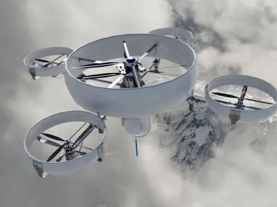 Reconnaissance Spy Drone Low-poly 3D model