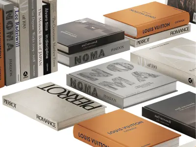 211 decorative books set 20 gold collection PART 1 3D model