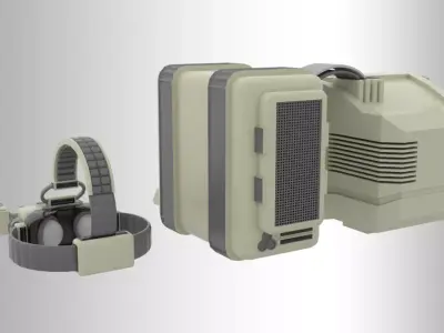 Old PC with VR  3D model