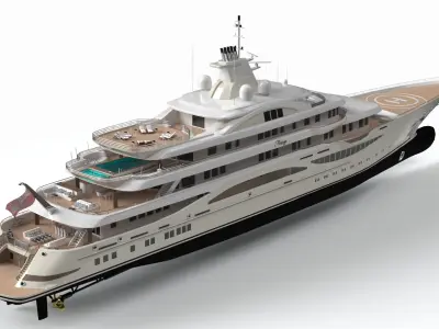 Alaiya Superyacht Dynamic Simulation 3D model
