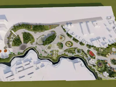 Master park-public park-Private Park Landscape 3D model