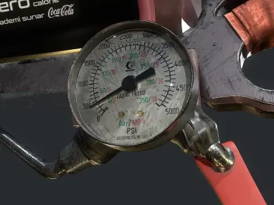 Coke Knife Low-poly 3D model