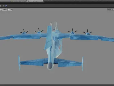 Shaanxi KJ-200  AEW C Aircraft Low-poly 3D model