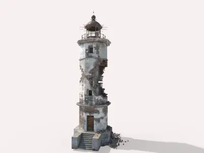 Destroyed  Lighthouse 3D model