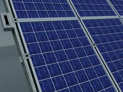 SOLAR set 1 panel Low-poly 3D model