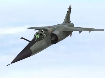 Fighter Jet Flying In Sky Plane V06 Low-poly 3D model
