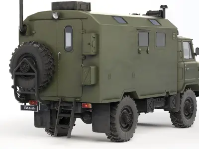 GAZ 66 kung 1988 3D model