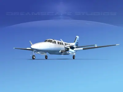 Beechcraft B99 Bahamas Charter 3D model