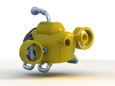 submarine seawolf navy attack deep vehicle nuclear missile 3D model