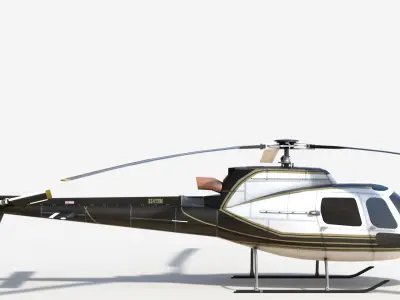 Helicopter Low-poly 3D model