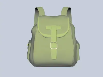 Cute green bag Free 3D model