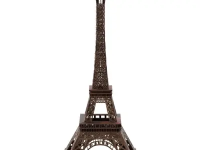 Eiffel Tower Iron Sculpture Low-poly 3D model