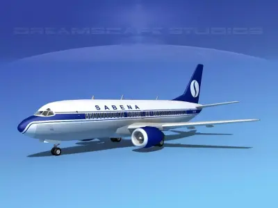 Boeing 737-300 Sabena 3D model