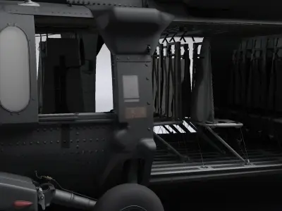 UH 60 Blackhawk Military Helicopter 3D model