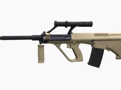 Steyr AUG A1 Low-poly 3D model