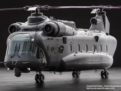 Sci Fi Cargo Helicopter 3D model