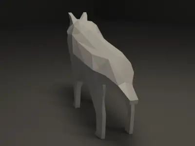 Low Poly Wolf Low-poly 3D model
