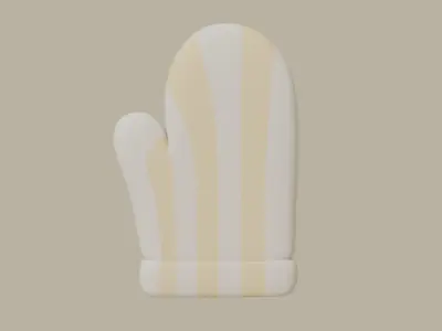 Oven Glove Cozy Model by Poonsiri Free low-poly 3D model