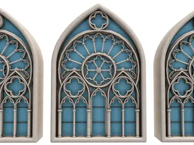 Gothic Window 3D model