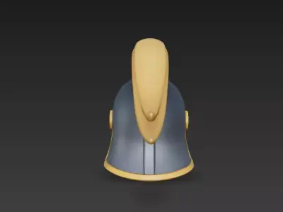 Stylized Medieval Knight Helmet 3D Model  PBR Asset 4K Textures 3D model