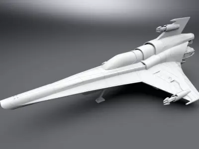 Colonial Viper Mk VII scale model 3D print model