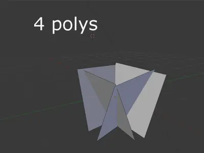 Grass juniper Low-poly 3D model