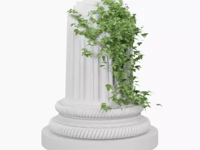 Ruined column 3D model