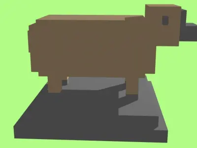 VOXEL SHEEP - MODEL 2 Low-poly 3D model