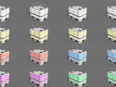 PBR Sci-Fi Building A30 Low-poly 3D model