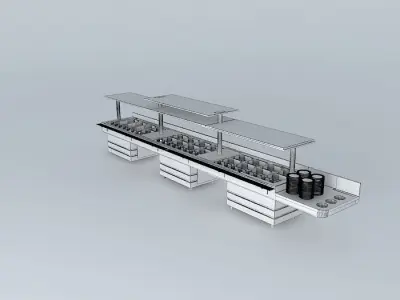Kit 006 Mesa Self Service por: Alex Marques Free 3D model
